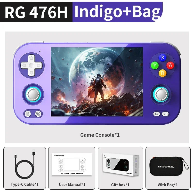 ANBERNIC RG 476H Video Player Console Retro Handheld Game 4.7-inch LTPS In-Cell Bluetooth 8G+128G Android 13 512G