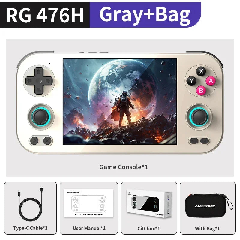 ANBERNIC RG 476H Video Player Console Retro Handheld Game 4.7-inch LTPS In-Cell Bluetooth 8G+128G Android 13 512G