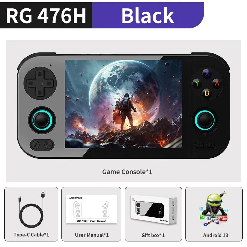 ANBERNIC RG 476H Video Player Console Retro Handheld Game 4.7-inch LTPS In-Cell Bluetooth 8G+128G Android 13 512G