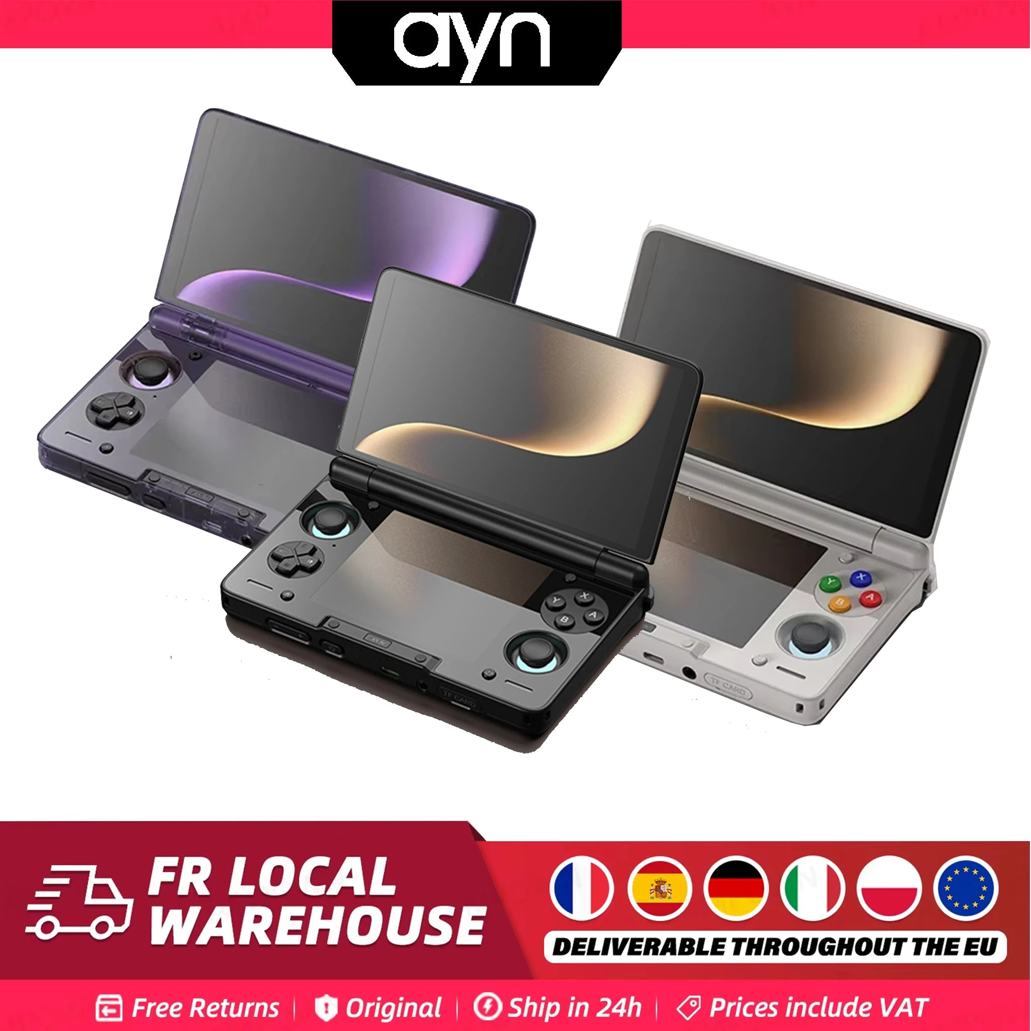 AYN Thor 6'' OLED Dual Screen Gaming Handheld Qualcomm Snapdragon CPU Android13 6000mAh Battery Hall Stick Game Console
