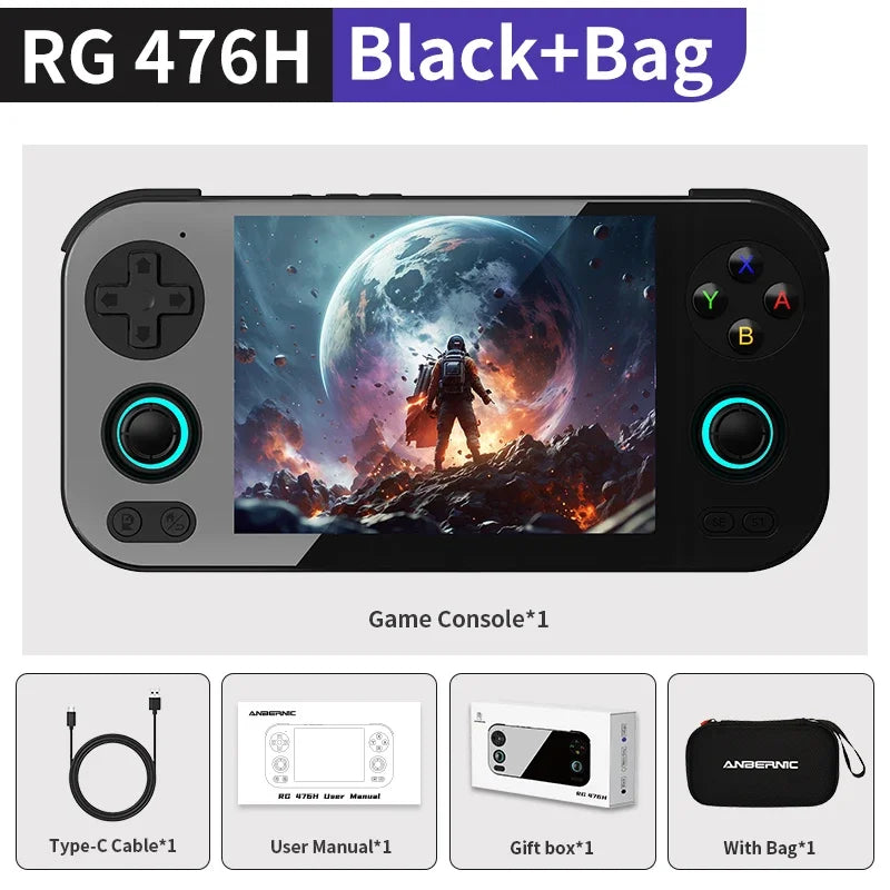 ANBERNIC RG 476H Video Player Console Retro Handheld Game 4.7-inch LTPS In-Cell Bluetooth 8G+128G Android 13 512G